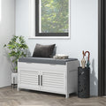 Shoe Storage Bench — Modern Entryway Bench with Cushion — product image 2