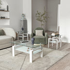 Set of 2 — Modern Tempered Glass Tea Table Coffee Table End Table — product image 2