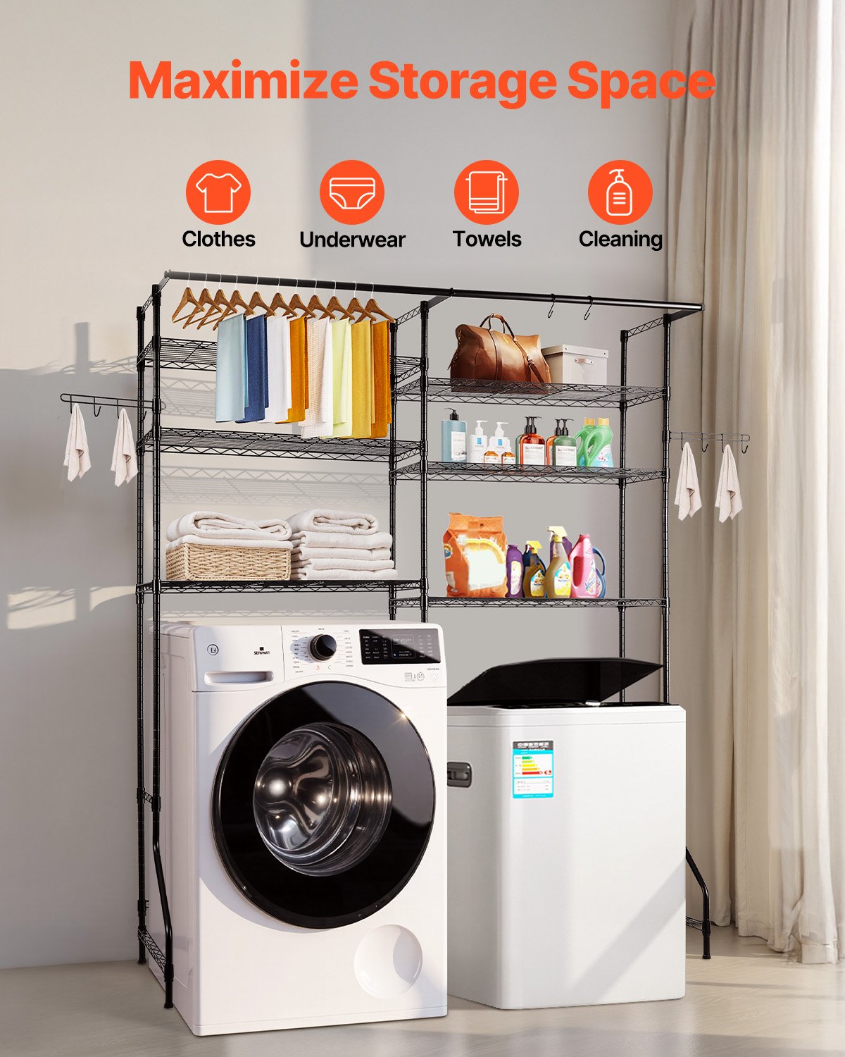 Over Washer and Dryer Storage Shelves — product image 3