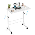 31.5-inch Adjustable-height Mobile Desk, Equipped With Locking Wheels And Clasps, Suitable For Mobile Desks And Active Home Offices — product image 1