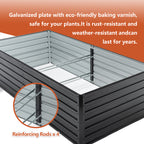 Metal Raised Garden Bed Outdoor 7.2x3.6x2 FT Galvanized Raised Garden Bed Kit,Vegetable Boxes-Rectangle Metal Flower Box,Large Planter Raised Beds Outdoor Garden For Planting,Fruit,Herb-Black — product image 3