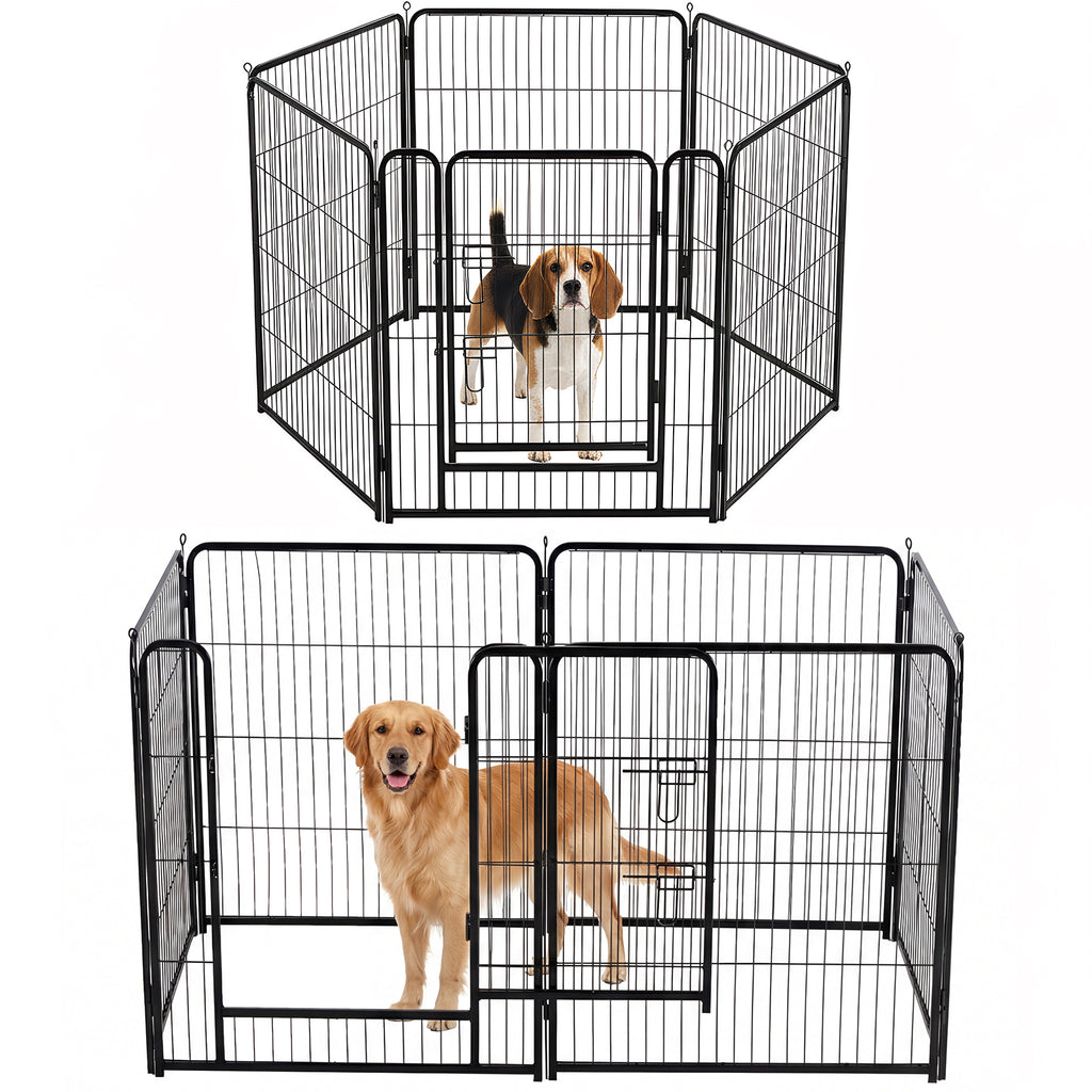 Metal Material, Foldable Pet Fence With A Door, Suitable For Small, Medium And Large-sized Dogs Outdoors — product image 1