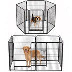 Metal Material, Foldable Pet Fence With A Door, Suitable For Small, Medium And Large-sized Dogs Outdoors — product image 1