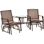 Outdoor Glider Chairs with Coffee Table — product image 1