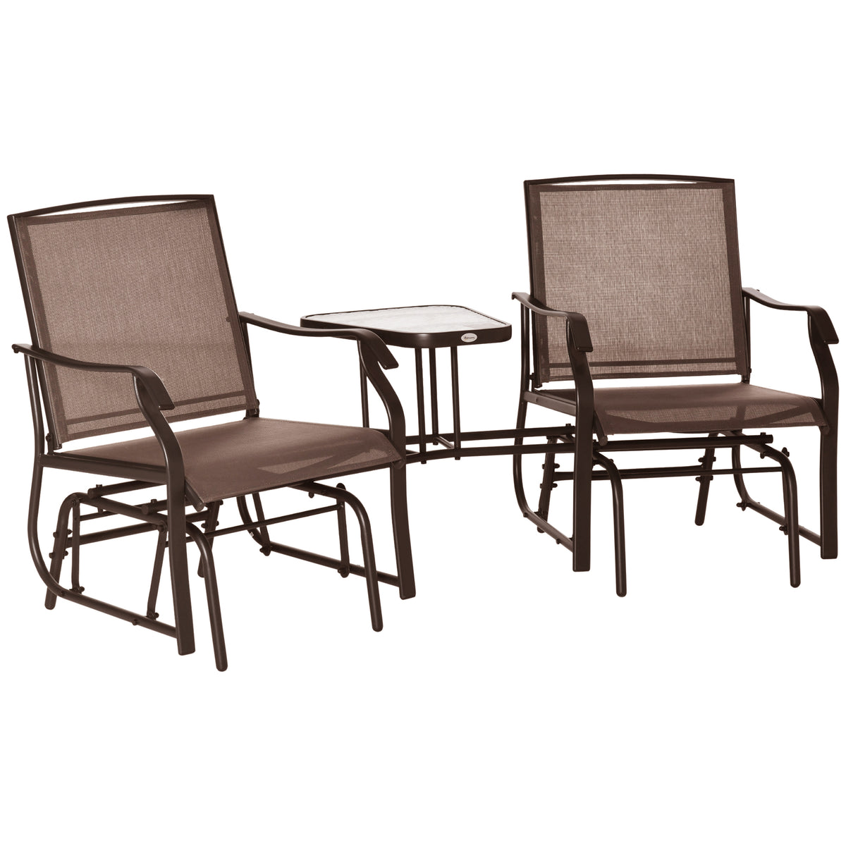 Outdoor Glider Chairs with Coffee Table — product image 1