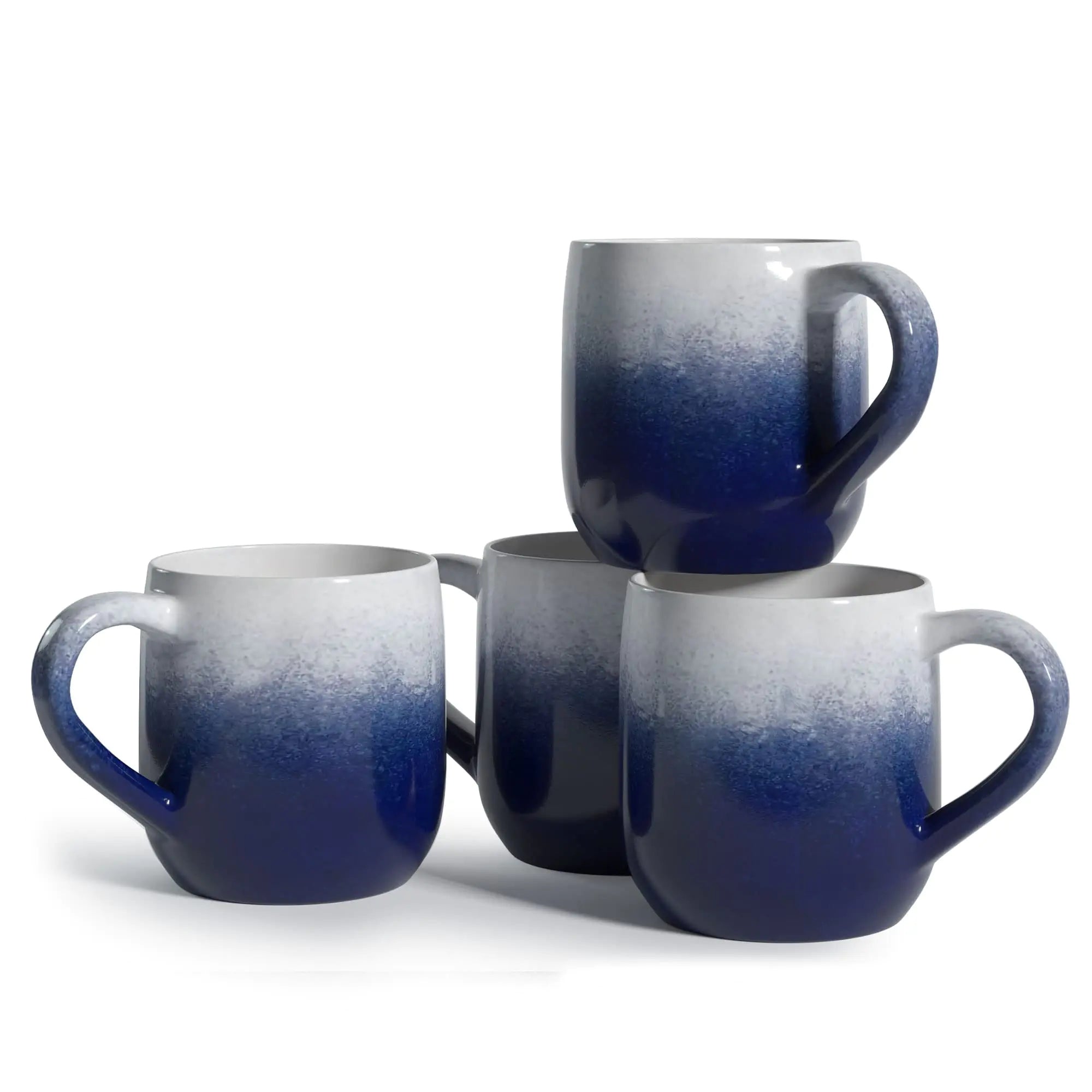 Modern Market 16oz Stoneware Mug Duo – Blue/Ivory