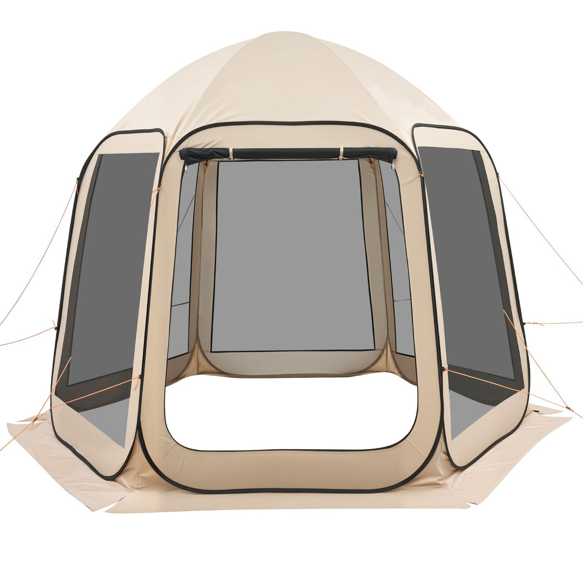 Screen House Tent, 10 X 9.2 Ft, 4-8 Person Pop Up Screen Tent, Portable Screened In Canopy With Carry Bag, Netting Sides, Ground Stakes, For Garden, Patio, Backyard, Outdoor Activities, Beige — product image 1