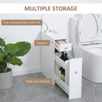 Bathroom Floor Organizer Free Standing Space Saving Narrow Storage Cabinet Bath — product image 3