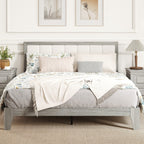 Queen Bed Frame with Headboard Queen Platform Bed Frame with Wooden Slats No Box — product image 2