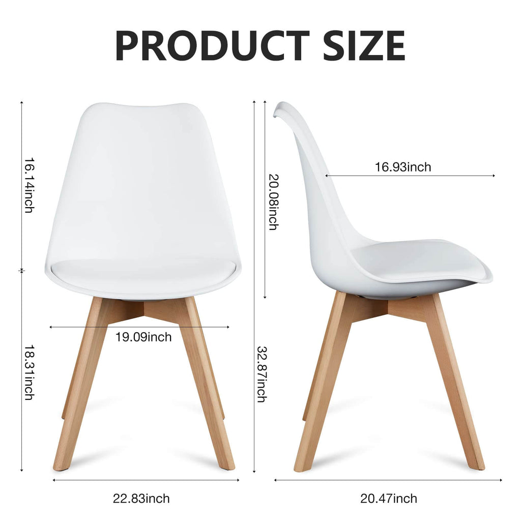 Black upholstered dining chairs — view 2