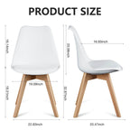 Black upholstered dining chairs — view 2