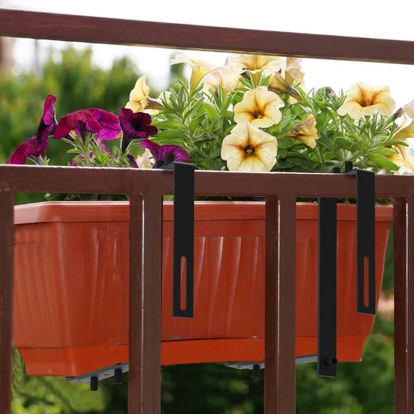 Adjustable Heavy-Duty Iron Planter Bracket - 6.1-11.6' Extendable Tray & 2.36-6.9' — product image 2