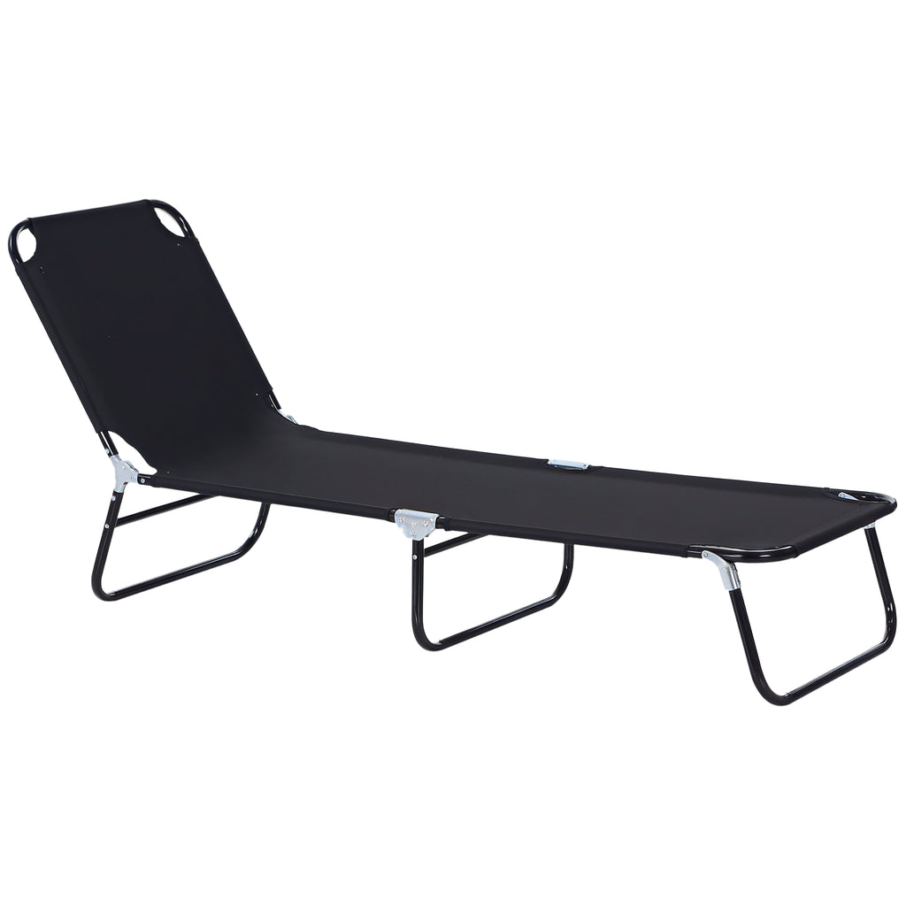 Folding Chaise Lounge Pool Chairs — Steel Frame for Beach — product image 1