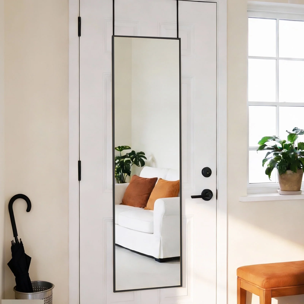 Floor-standing Wall-mounted Mirror, Aluminum Frame, High-definition Glass, Suitable For Bedrooms, Living Rooms And Entrances — product image 1