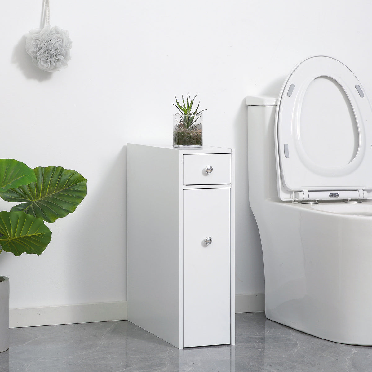 Bathroom Floor Organizer Free Standing Space Saving Narrow Storage Cabinet Bath — product image 2