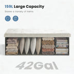 43-inch Foldable Storage Bench, Made Of PVC, With A Load Capacity Of 660 Pounds — product image 3