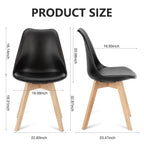 Black upholstered dining chairs