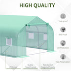 Walk In Tunnel Greenhouse, Portable Outdoor Plant House with Roll Up Doors — product image 3