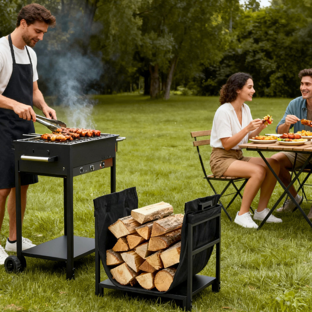 Firewood Stand, Heavy-duty Log Stand For Indoor Fireplaces, Outdoor Metal Wood Pile Storage And Stacking Organizer, Courtyard Log Stand Tool — product image 3
