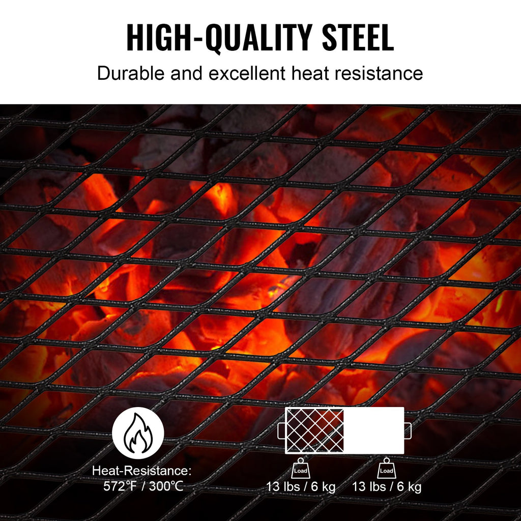 VEVOR Folding Campfire Grill, Heavy Duty Steel Mesh Grate, 22.4 Portable Camping Grates Over Fire Pit, Camp Fire Cooking Equipment With Legs Carrying Bag, Grilling Rack For Outdoor Open Flame Cooking — product image 2