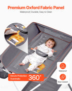 Baby Changing Table — Foldable Diaper Change Station with Side Basket — product image 2