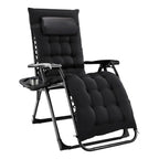 Zero Gravity Chair, Reclining Camping Lounge Chair For Indoor, Reclining Patio Chairs With Cup Holder Trays And Removable Cushion — product image 1