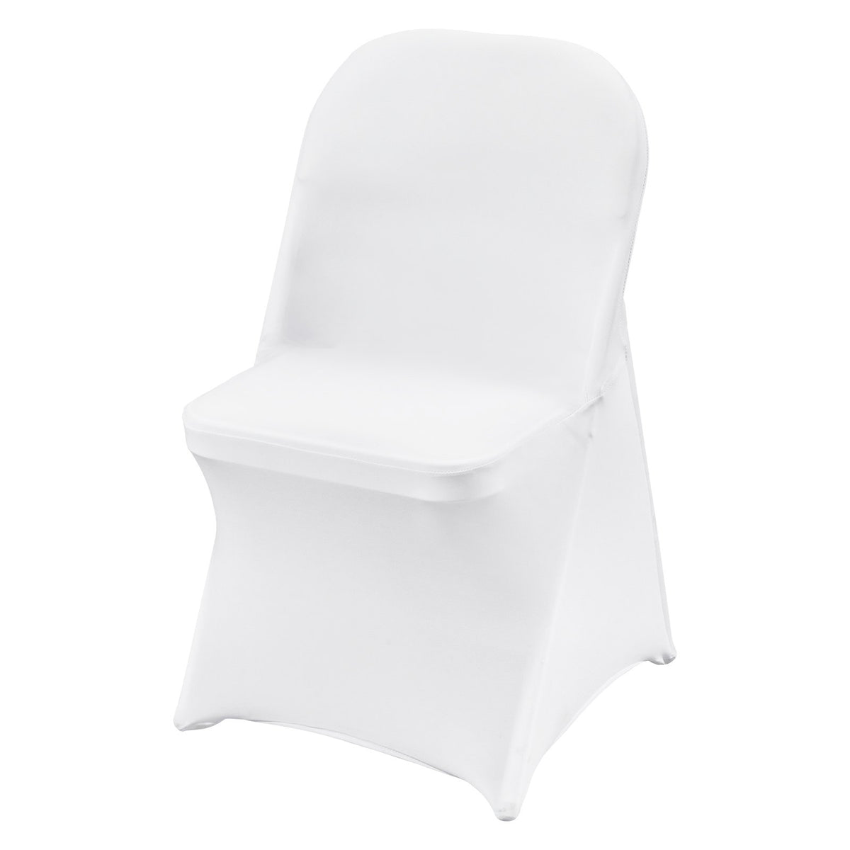 VEVOR White Stretch Spandex Chair Covers - 12 PCS, Folding Kitchen Chairs Cover, Universal Washable Slipcovers Protector, Removable Chair Seat Covers, For Wedding Party Dining Room Banquet Event — product image 1