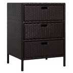 Patio PE Rattan Storage Cabinet — Wicker Pool Cabinet Organizer — product image 1