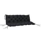 59" x 38" Tufted Bench Cushion for Outdoor Furniture, 3-Seater Replacement for Swing Chair, Patio Sofa/Couch, Black — product image 1