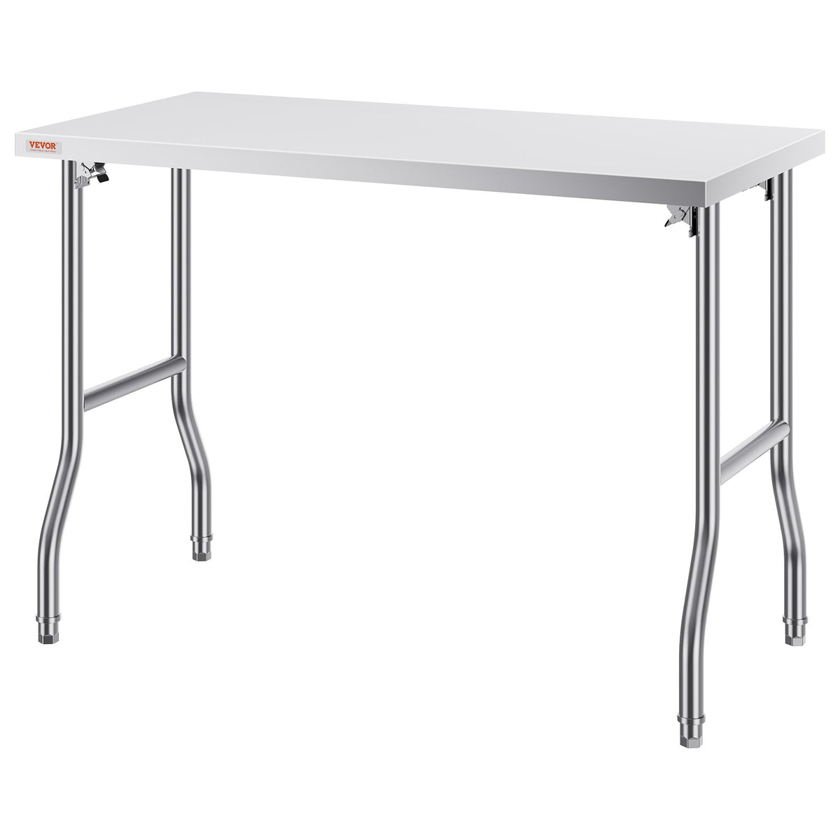 VEVOR Commercial Worktable Workstation 48 X 24 Inch Folding Commercial Prep Table, Heavy-duty Stainless Steel Folding Table With 661 Lbs Load, Kitchen Work Table, Silver Stainless Steel Kitchen Island — product image 1