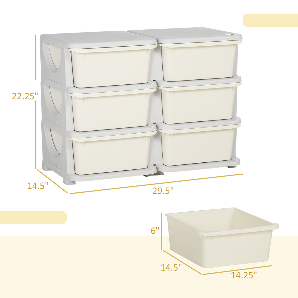 3 Tier Kids Storage Unit — Cream White — product image 2
