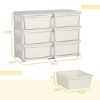 3 Tier Kids Storage Unit — Cream White — product image 2