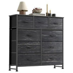 Dresser For Bedroom With 9 Fabric Storage Drawer Wardrobe Tall Chest Organizer Closet Adult&Kids Clothes Cabinet Furniture — product image 2