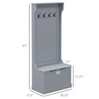 Entryway Hall Tree with Coat Rack and Sitting Bench — Mudroom Bench with Storage — product image 2