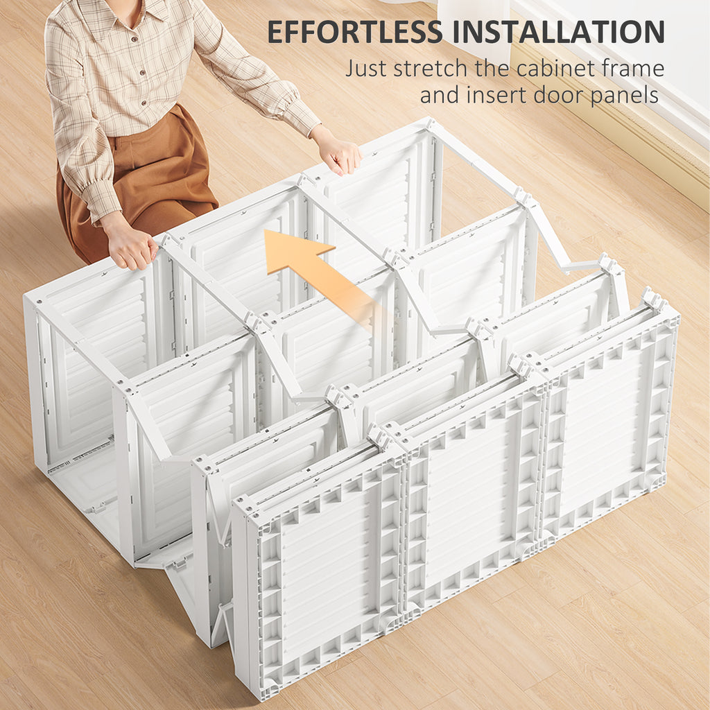 Portable Wardrobe Closet — Folding Clothes Storage Organizer with 8 Cube Compartments — product image 3