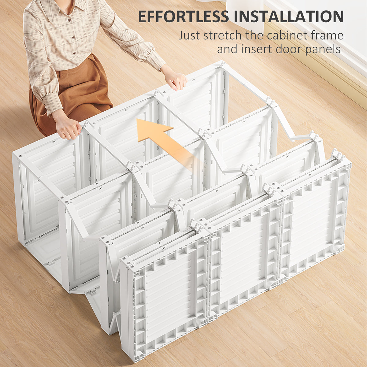 Portable Wardrobe Closet — Folding Clothes Storage Organizer with 8 Cube Compartments — product image 3