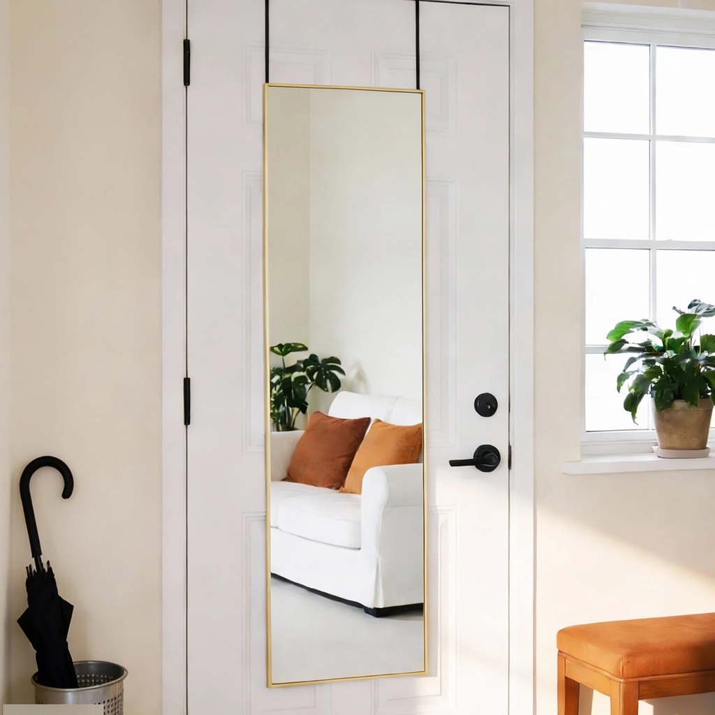 Floor-standing Wall-mounted Mirror, Aluminum Frame, High-definition Glass, Suitable For Bedrooms, Living Rooms And Entrances — product image 3