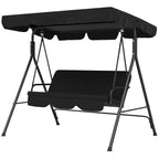 3-Seat Outdoor Patio Swing Chair with Cushion — Steel Frame Stand — product image 1