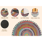 Bohemian Vintage Semi Circular Carpet — Half Round Door Mat — product image 3