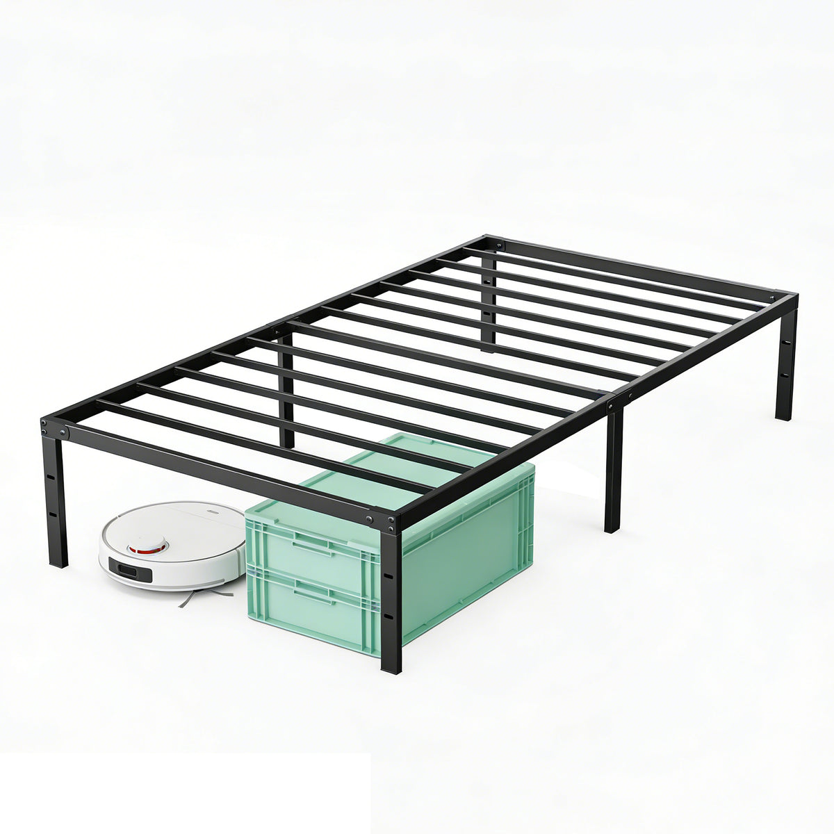 Sturdy And Durable Metal Base Frame, Noiseless Sturdy Steel Crossbars, Under-bed Storage Space, No Need For Box Springs — product image 3