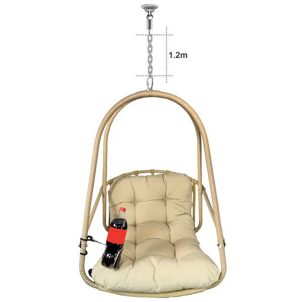 Hanging Egg Chair - Indoor/outdoor Woven Rattan Swing Chair - 350lb Capacity — product image 2