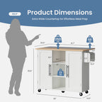 Kitchen Cart With Storage And Drop Leaf Tabletop, Rolling Island On Wheels For Extra Workspace — product image 2