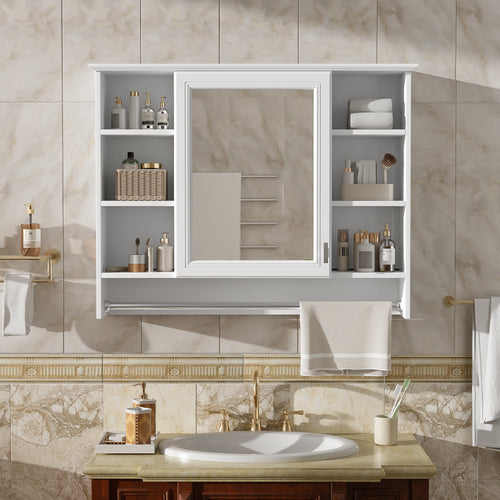 3-in-1 Bathroom Mirror Cabinet — High-Define Mirror with Storage for Bathroom Vanity — product image 1