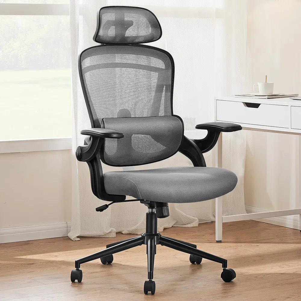 High Back Desk Chair with Adjustable Lumbar Support & Headrest — product image 1
