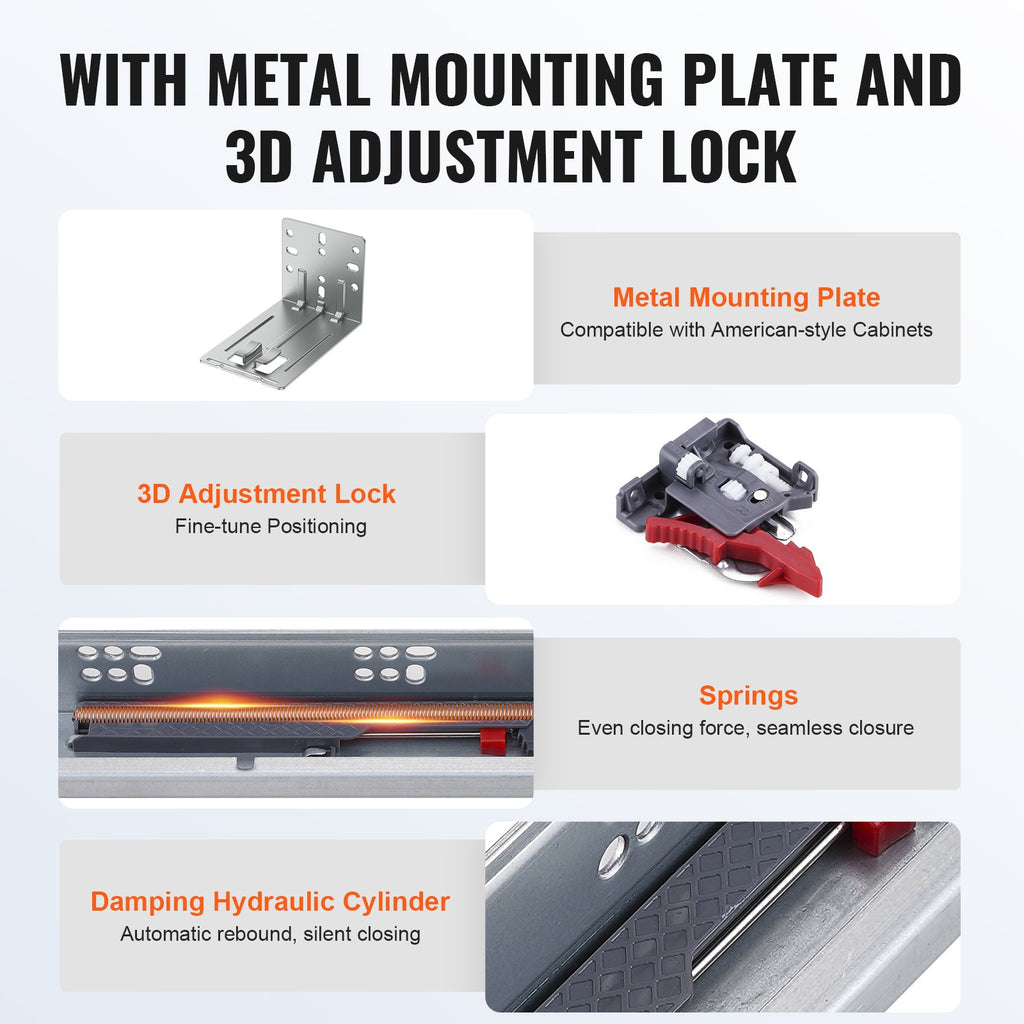 10 Pairs of 21 Inch Drawer Bottom Side Mount Rails — Heavy Duty Full Ball Bearing Extension — product image 2
