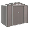 7 X 4 Outdoor Storage Shed — Garden Tool Metal Shed with Foundation Kit — product image 1