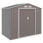 7 X 4 Outdoor Storage Shed — Garden Tool Metal Shed with Foundation Kit — product image 1