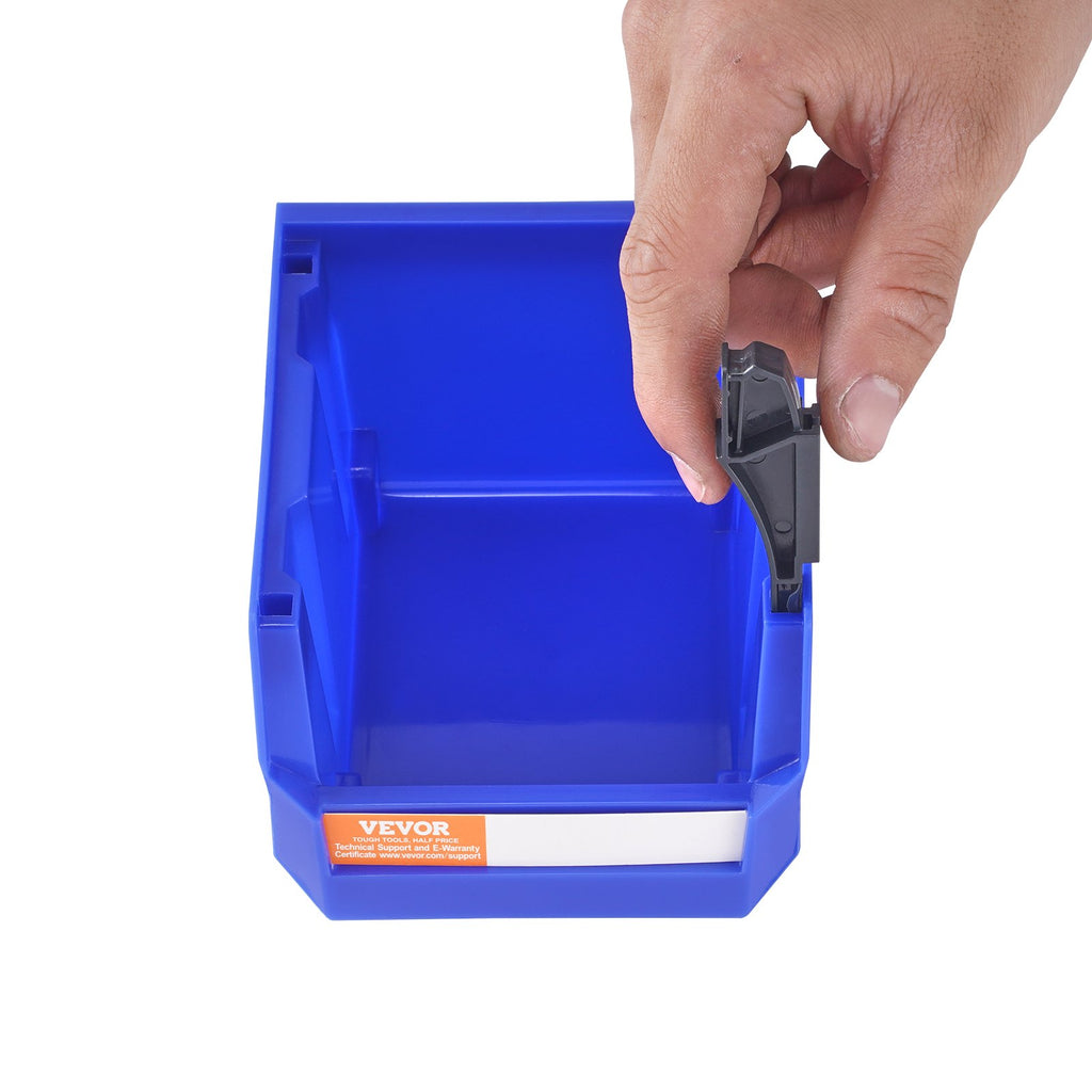 Plastic Storage Bin,Hanging Stackable Storage Organizer Bin, Blue Red, 24-Pack, Heavy Duty Stacking Containers For Closet, Kitchen, Office, Or Pantry Organization — product image 3