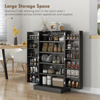 Freestanding Kitchen Pantry Cabinet — Kitchen Cabinet with 12 Door Shelves — product image 2