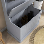 Entryway Hall Tree with Coat Rack and Sitting Bench — Mudroom Bench with Storage — product image 3